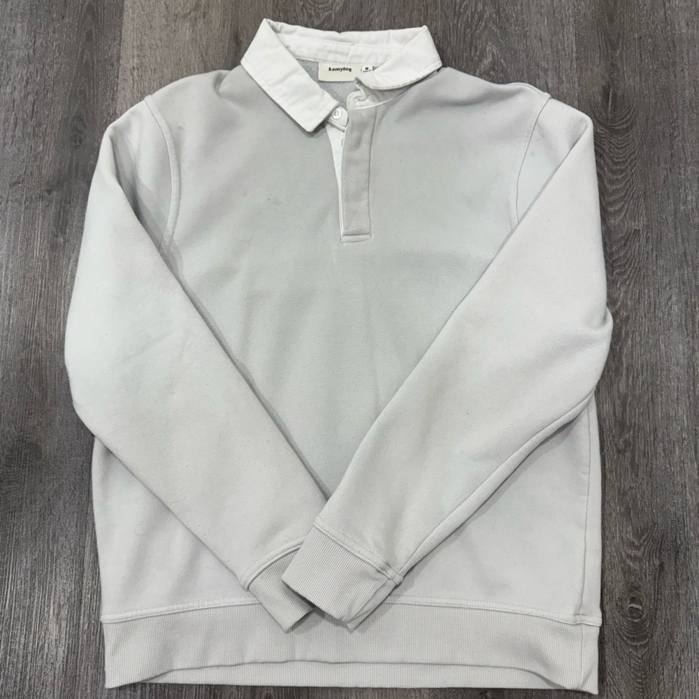 & everything Light Gray Collared Pullover - Picture 3 of 5